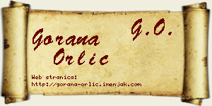 Gorana Orlić vizit kartica